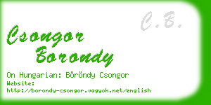 csongor borondy business card