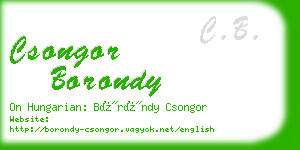 csongor borondy business card